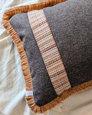 Sierkussen Rose Gray Franje